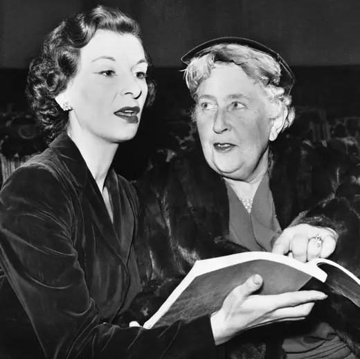 Agatha Christie with the actress Patricia Jessel in 1953.