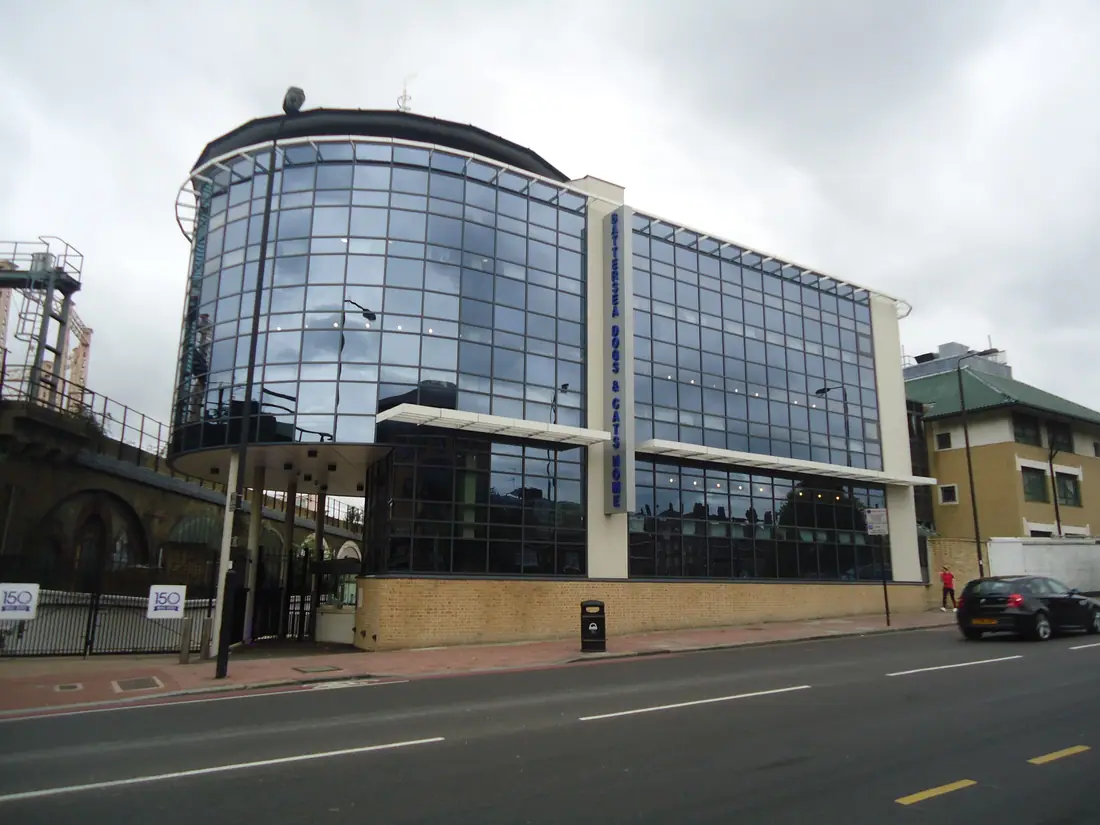 The Battersea Dogs and Cats Home building in south London.