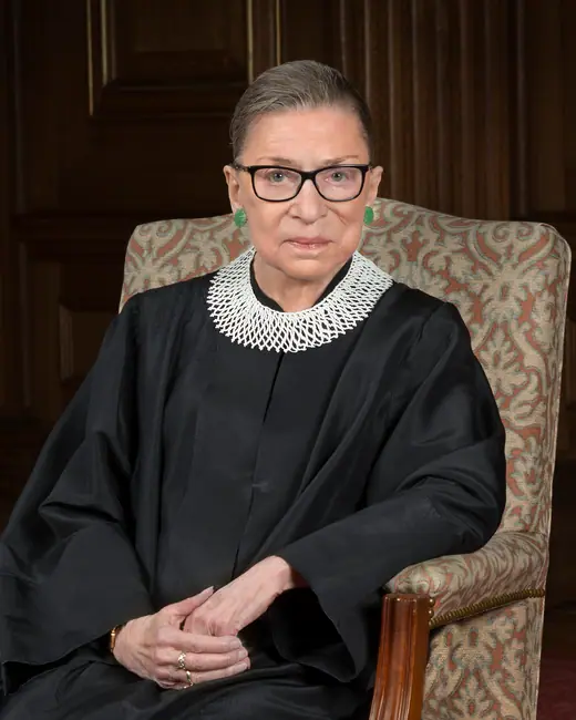 A 2016 official Supreme Court portrait of Justice Ruth Bader Ginsburg.