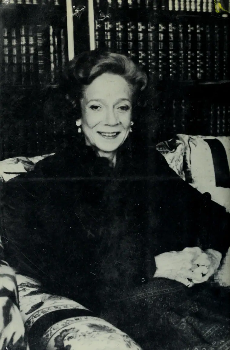 Portrait photograph of Brooke Astor, taken for the dust jacket of her 1980 autobiography.