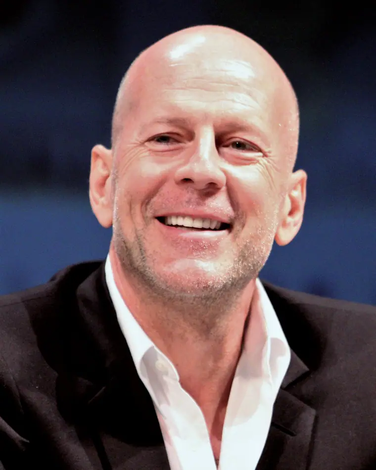 Actor Bruce Willis speaking at Comic-Con International in San Diego in 2010.