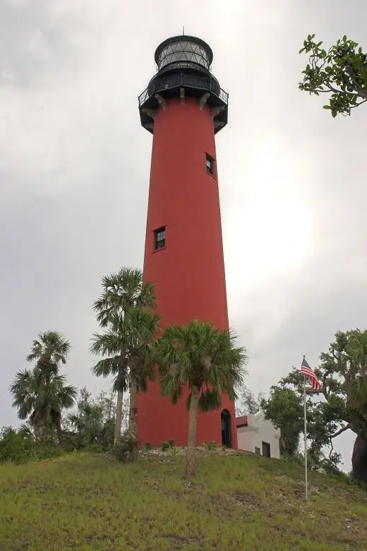 The Jupiter Inlet Lighthouse seen from across the inlet.