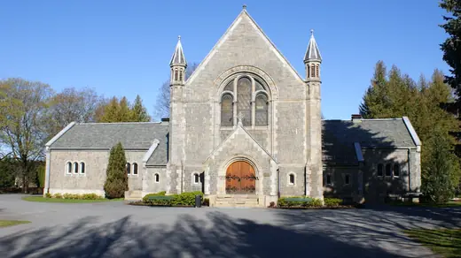 The chapel at Vestre gravlund cemetery in the Frogner district of Oslo, Norway.