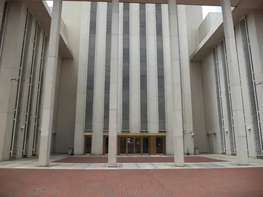East facade of the Florida State Capitol tower in Tallahassee.