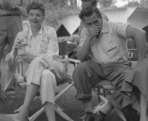 A married couple photographed together by a newspaper in 1953.