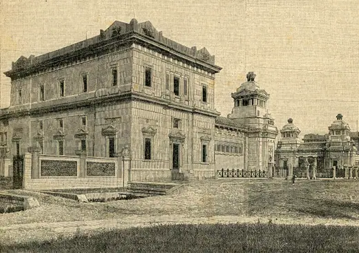An 1895 architectural view of the new municipal cemetery at Musocco outside Milan.