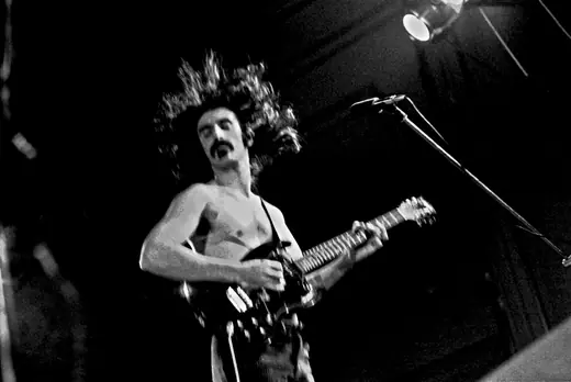 Frank Zappa performing with the Mothers of Invention at the Musikhalle in Hamburg, December 1971.