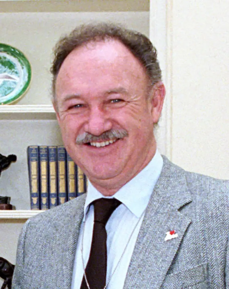 Gene Hackman photographed in the Oval Office during a White House visit, February 6, 1987.