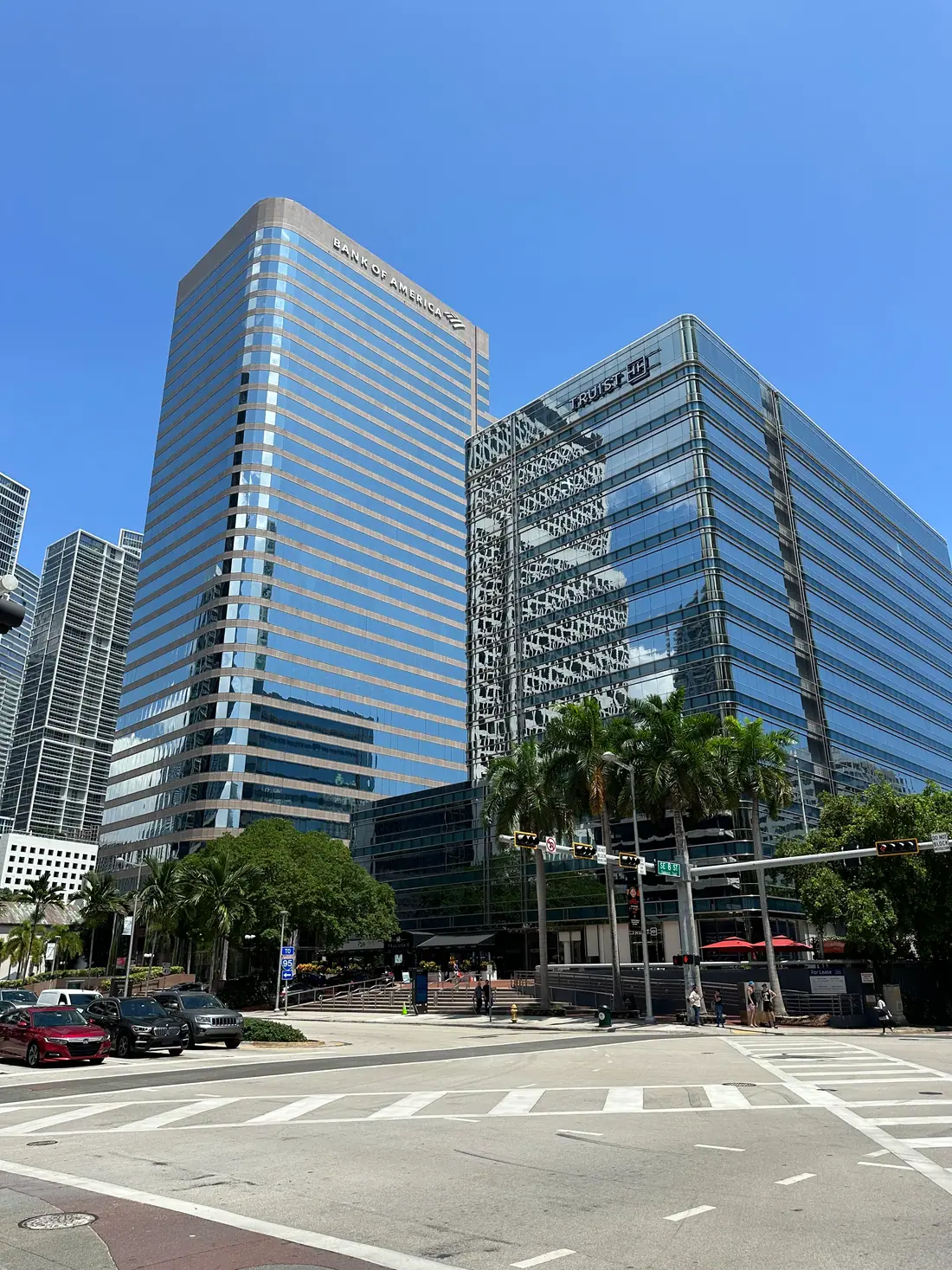 Brickell Avenue in Miami, lined with high-rise towers, photographed in 2023.