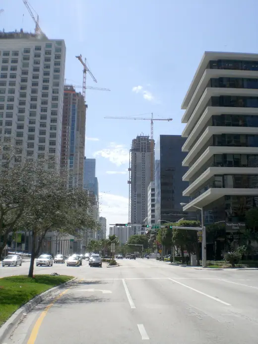 Brickell Avenue looking south from just below the Miami River in 2007.