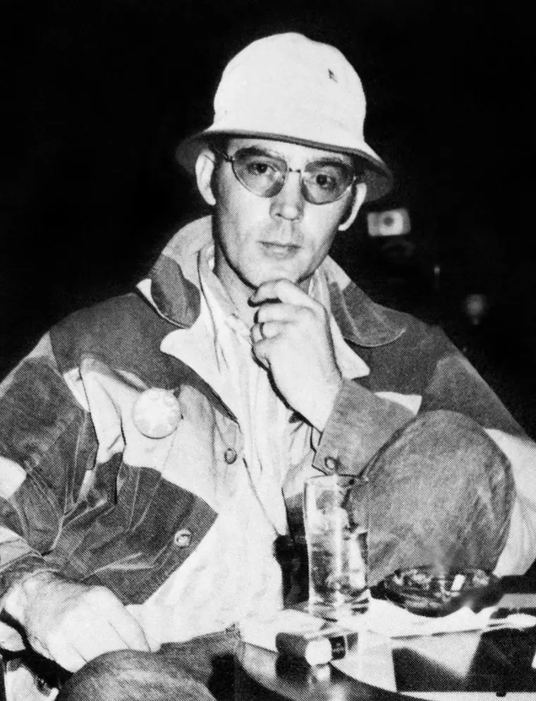 Hunter S. Thompson photographed in the Baccarat Lounge at Caesars Palace, Las Vegas, in 1971.
