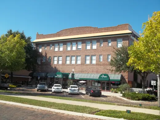 A historic commercial building in the Winter Garden Downtown Historic District, Florida.
