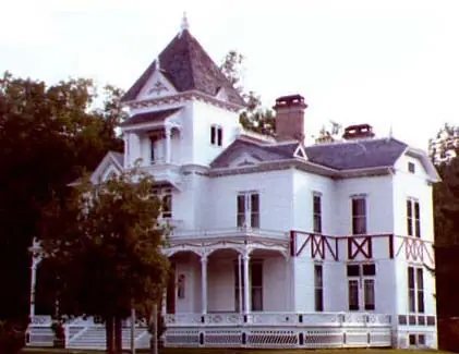 The Bowman house at Cuttingsville, Vermont, a Victorian mansion opposite the mausoleum.