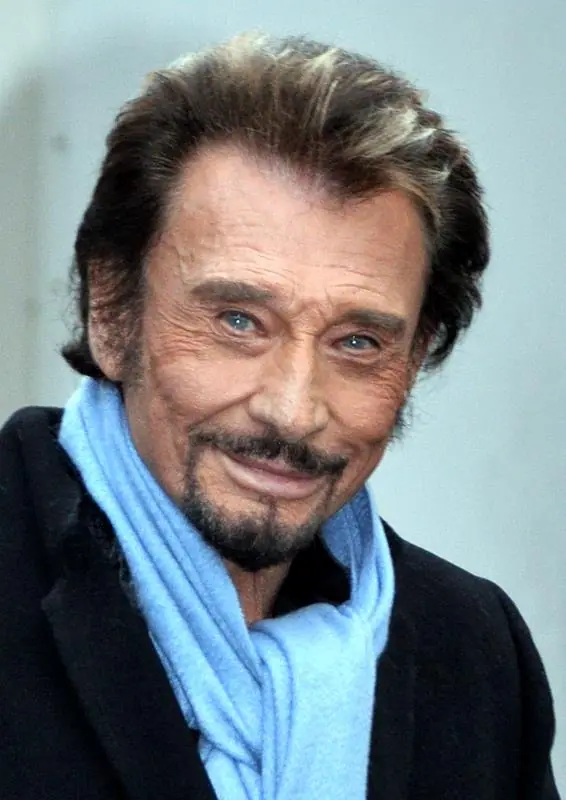 Johnny Hallyday photographed in 2012 at a television recording in Paris.
