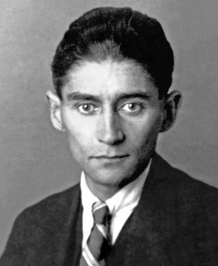 The last known photograph of Franz Kafka, taken around 1923.