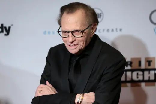 Larry King on the red carpet at Celebrity Fight Night XXIII in Phoenix, Arizona.