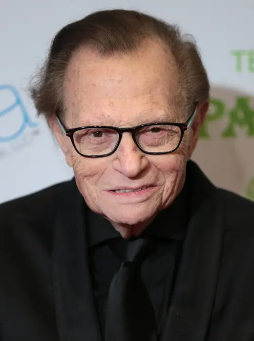 Portrait of Larry King at Celebrity Fight Night XXIII in Phoenix, Arizona, in 2017.