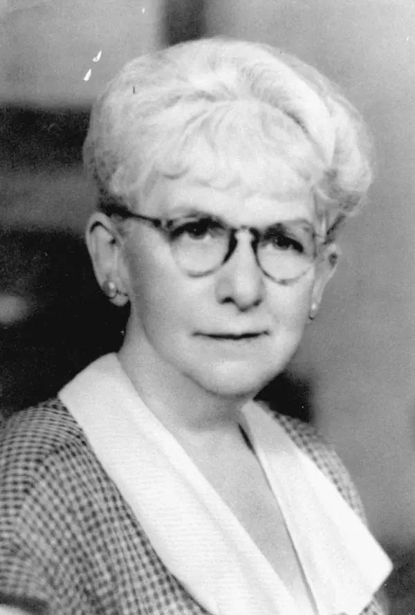 Portrait photograph of Marjory Stoneman Douglas from the State Archives of Florida.