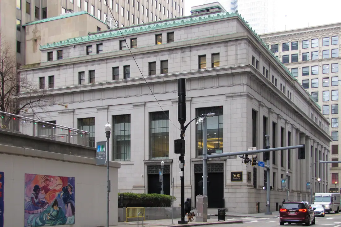 The 1923 Mellon National Bank Building at 500 Smithfield Street in downtown Pittsburgh.