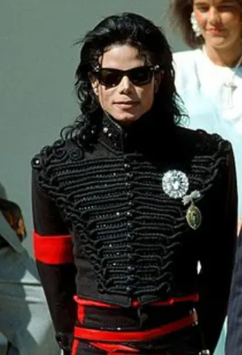 Michael Jackson meeting President George H. W. Bush at the White House in 1990.