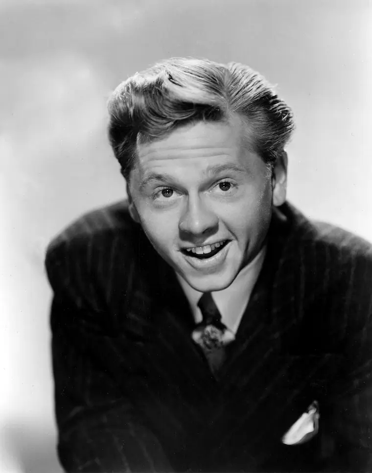 Studio publicity portrait of Mickey Rooney, around 1940.
