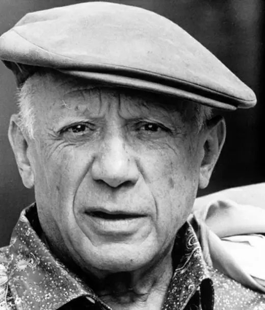 Pablo Picasso photographed in 1962, eleven years before his death.