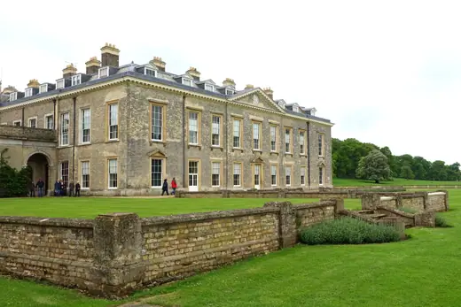 The front elevation of Althorp House, the Spencer family seat in Northamptonshire.