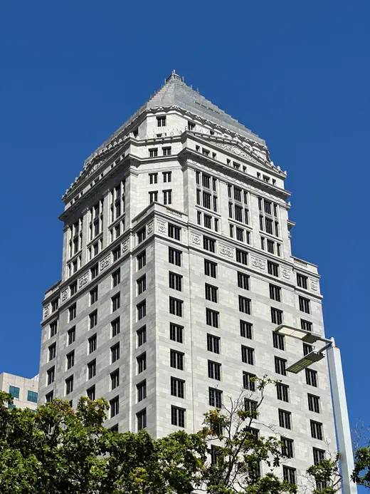 The Miami-Dade County Courthouse in February 2024, listed on the National Register of Historic Places.