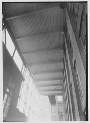 Black-and-white photograph of the Johnson & Johnson works in New Brunswick, New Jersey.