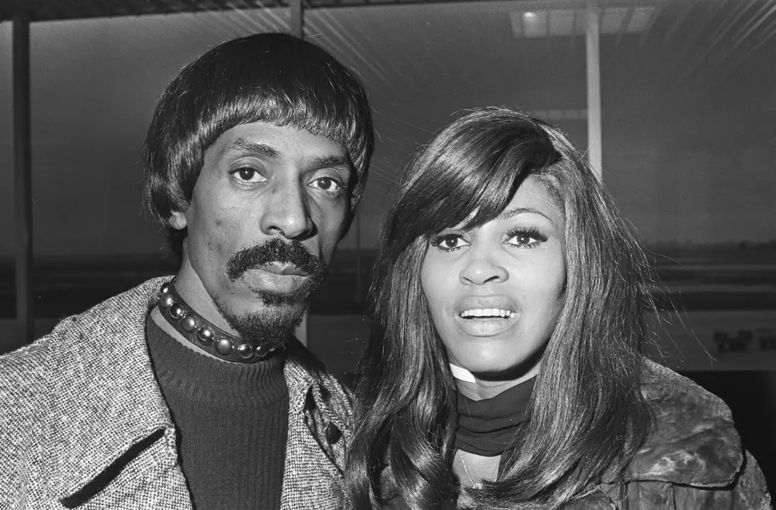 Ike and Tina Turner arriving at Schiphol Airport in the Netherlands, January 1971.